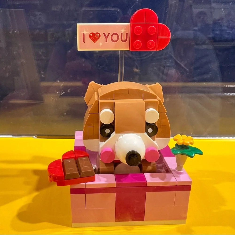LEGO Limited Edition Love Heart Chocolate Gift Box-Shiba Inu #40679, 158 Pcs,NIB